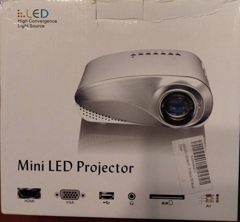 LZ-H60 High Definition 1080P 25W 60LM LCD Home LED Projector Support HDMI VGA USB - White