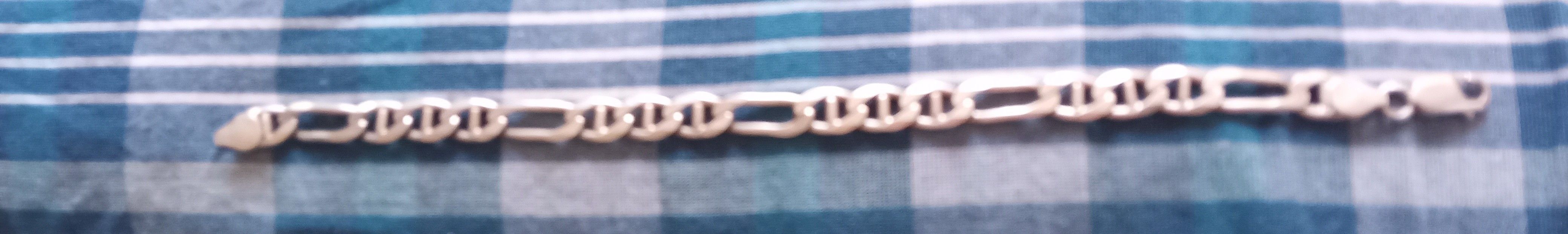 STERLING SILVER MARINER FLAT LINK BRACELET