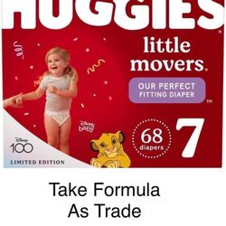 Huggies Size 7 Little Moves Diapers Pañales 