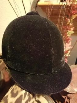 Velvet riding helmet