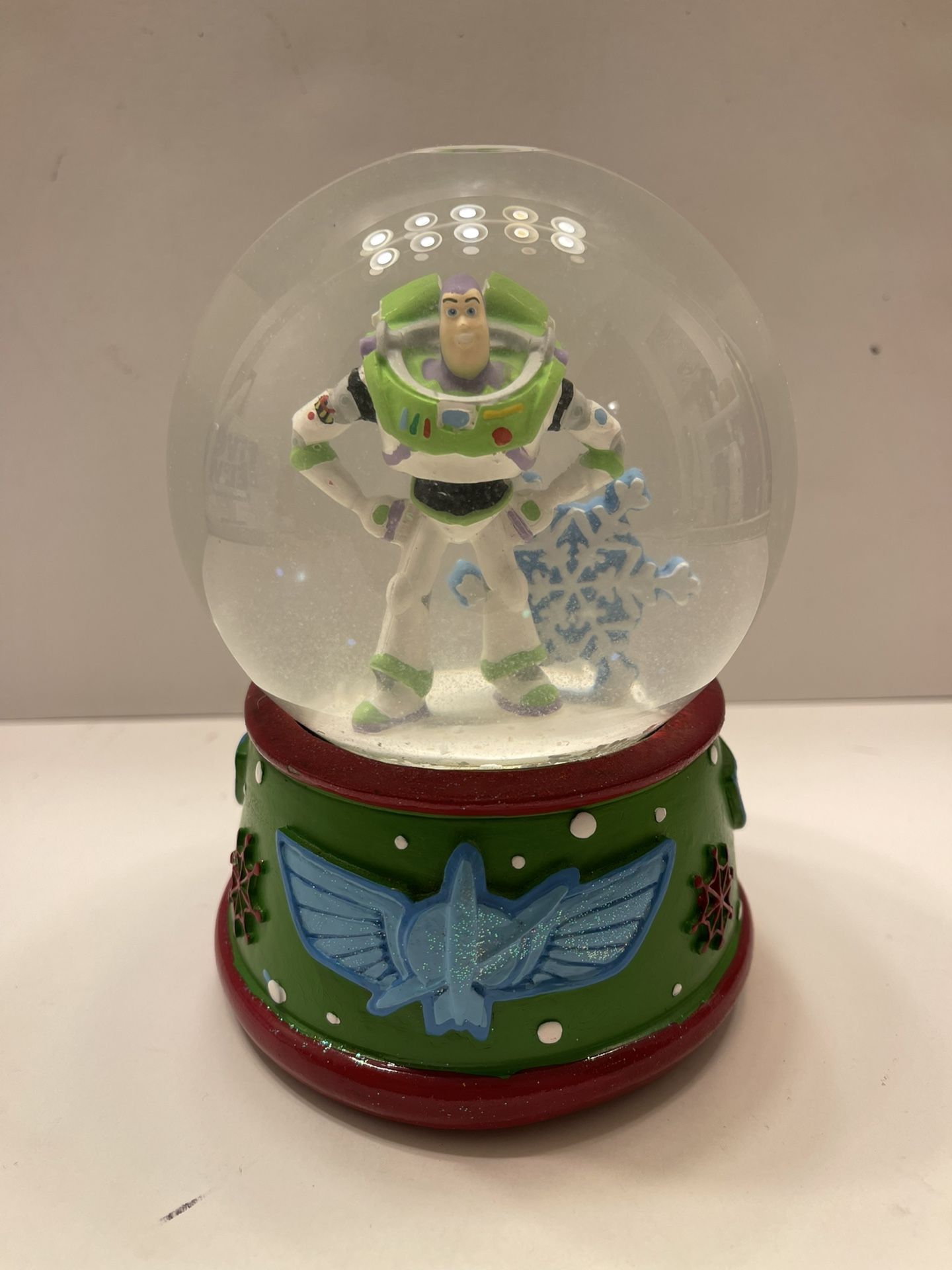 Rare Vintage (Vtg) Kcare Disney Pixar Buzz Lightyear Snow Globe Musical Working 