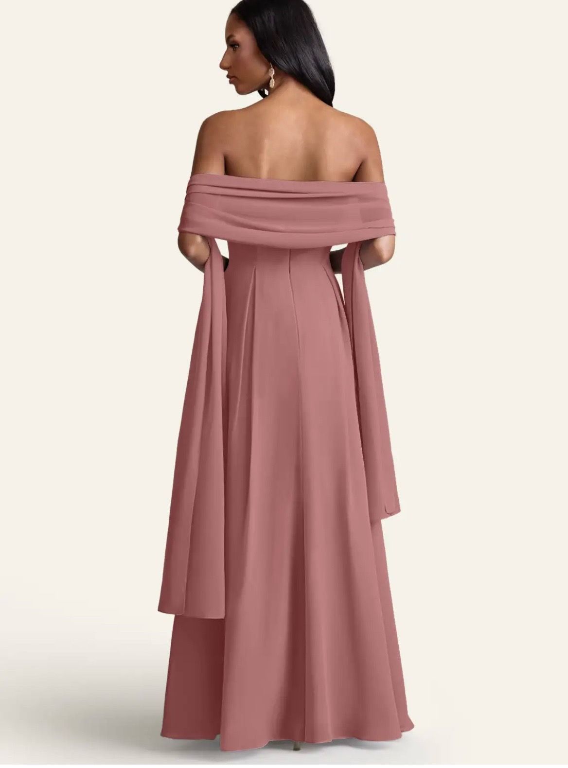 Azazie Ciffon Shawl in Desert Rose matches the dress listed separately