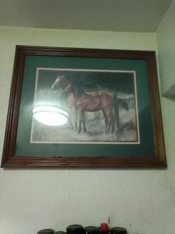 Framed Horse Picture 