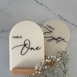 Wedding table Signs 