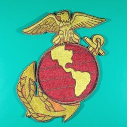 Large US Marine Corp Eagle Globe Anchor Embroidered Patch - New