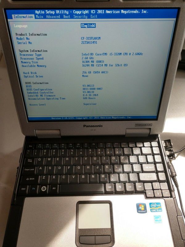 Toughbook CF-31 Panasonic Intel Core i5 2.4ghz 8gb Ram 500gb HHD Win 7 Ruuged Serial Port