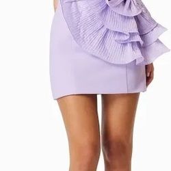 OMR x ELLIATT: Peacock Floral Mini Dress In Purple