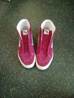 Vans Suede Hightops Burgandy Size 10 Mens