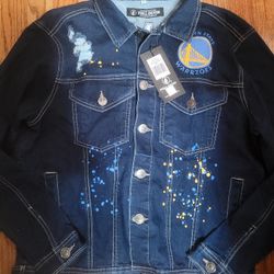 Brand New Men's Golden State Warriors Champion Denim Jacket