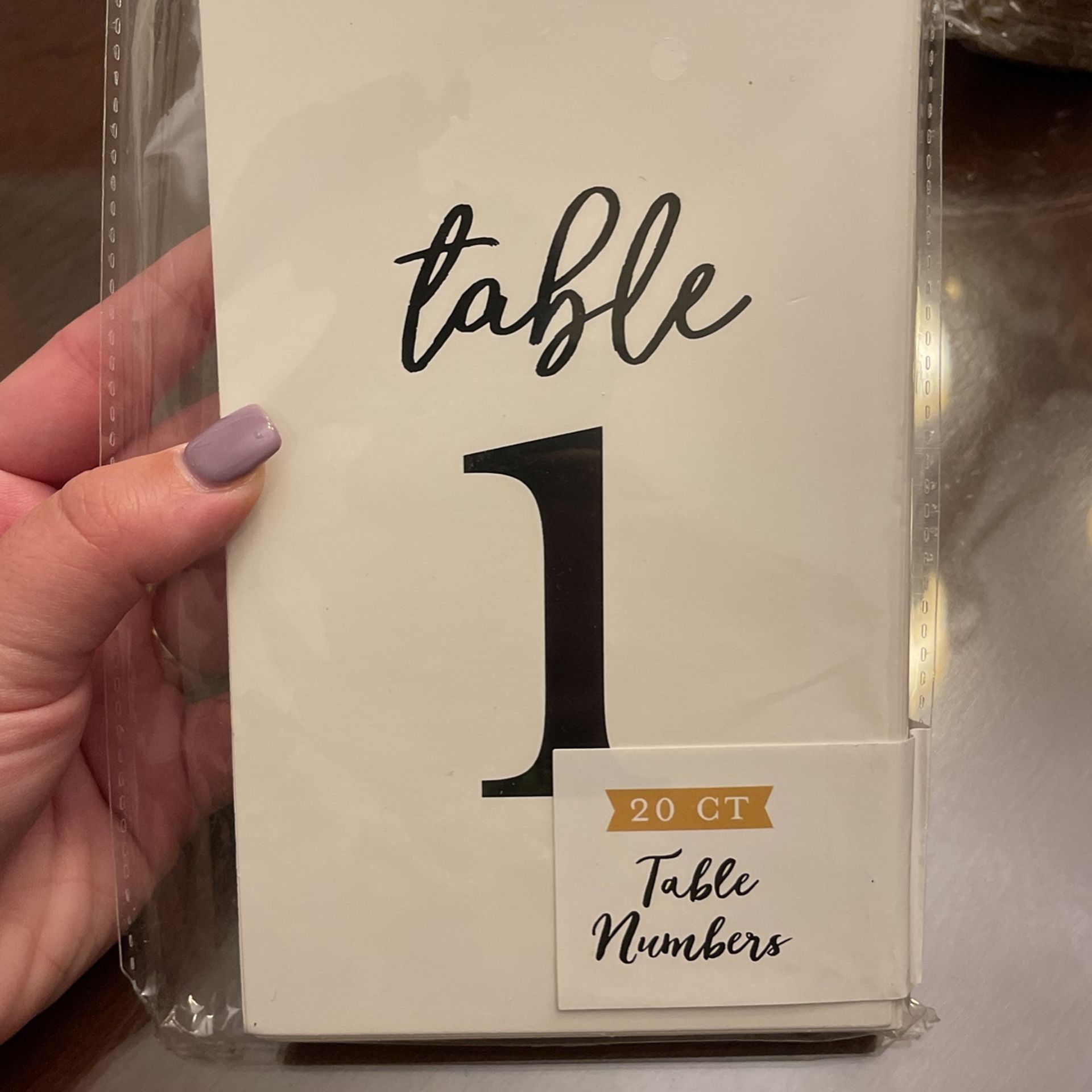 Table Numbers 