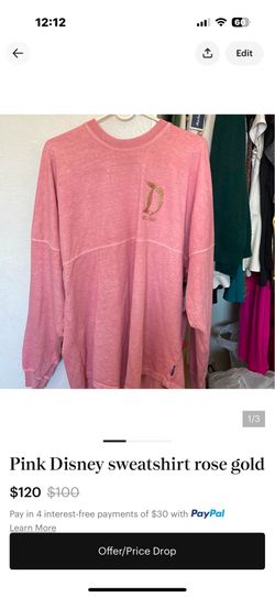 Disney pink sweatshirt