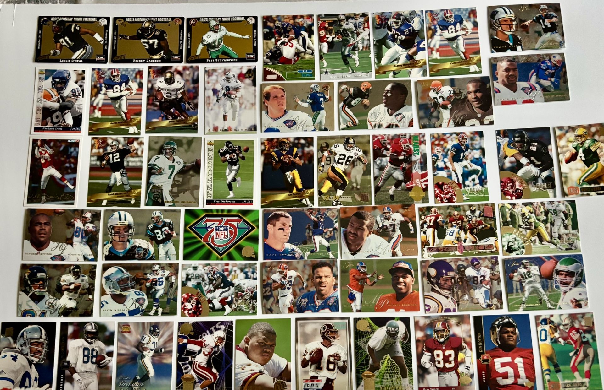 NFL Trading Cards: 1993, 1994 and 1995
