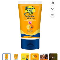 Banana Boat Protection + Vitamins Moisturizing Sunscreen Lotion + Spray $20