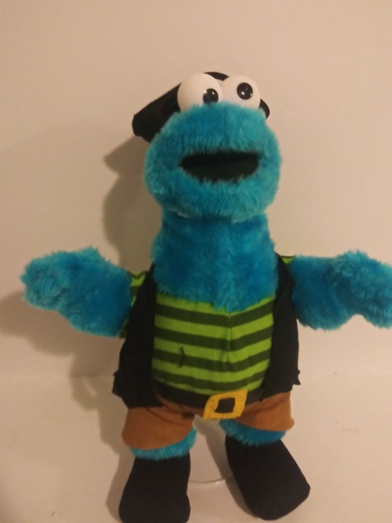 Nanco Sesame Street Cookie Monster Pirate 14" Plush Soft Toy Stuffed Animal