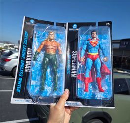 Aquaman and Superman McFarlane Toys 7" figures, NEW!