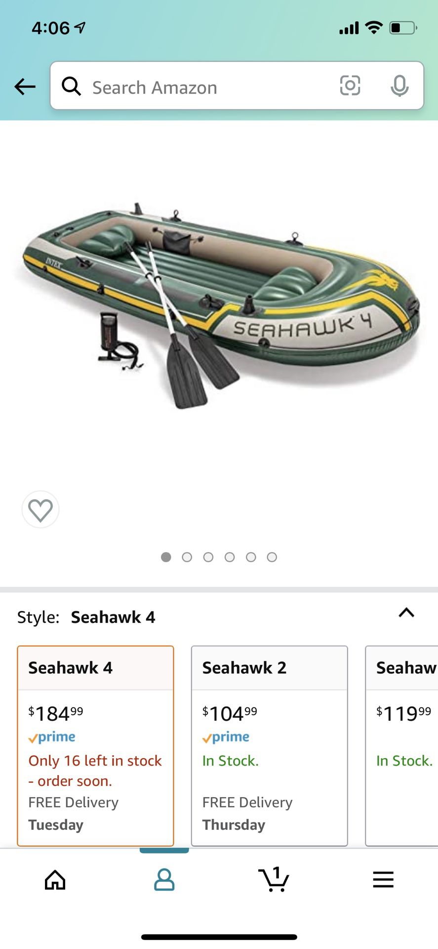 Intex Inflatable Boat Seahawk 4