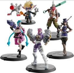 League of Legends Dual Cities 5 Pack Jinx, Vi, Caitlyn, Ekko
