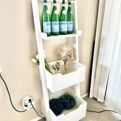 Leaning Bookshelves  - White Wood