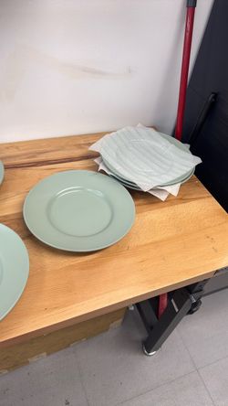 Retroneu Garcia Moss Dinner Plates 11" - China Dinnerware in Green