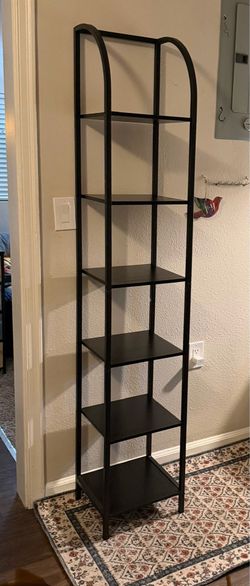 Tall black shelf