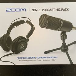 Zoom ZDM-1 Podcast Mic Pack w/Pop Screen 