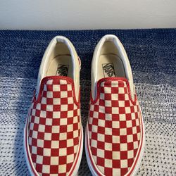 VANS Slip-on RED Checkerboard “Used” Size 7.5M | 9W ($25)