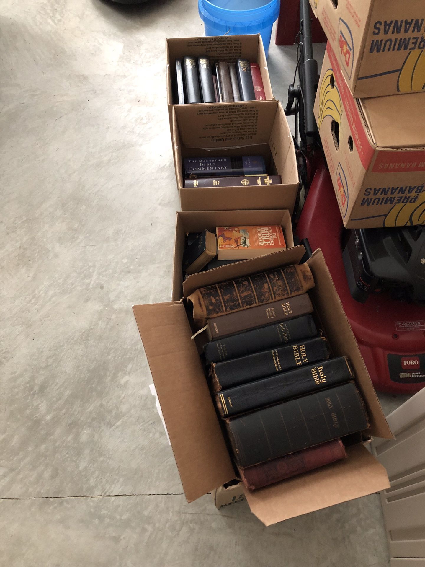 Old Bibles, reference books and Methodist Hymnals