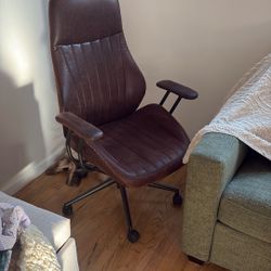 Brown Leather Office Chair 