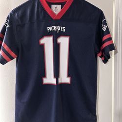 Kids Large NFL Team Apparel #11 Julian Edelman New England Patriots Jersey 