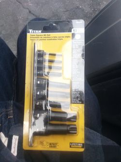 TITAN TRIPLE SQUARE BIT SET 9 PC