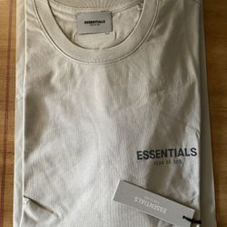 FOG - Essentials Fear Of God Tan/String Logo-Print Jersey T-Shirt