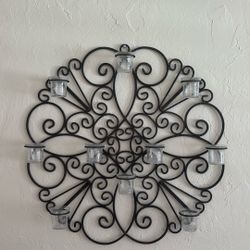 metal candle holder wall art decoration