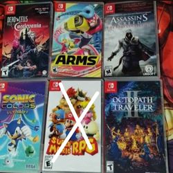 Nintendo Switch Games, $35 Each
