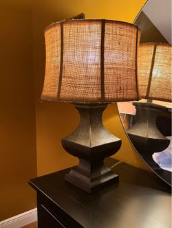 Modern art black table lamp