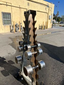 Chrome Dumbbells & Rack