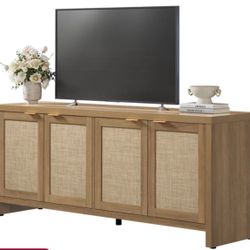 **BRAND NEW**Boho TV Stand with Storage Cabinets 