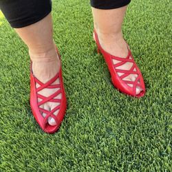 Red Vintage Heel Shoes 