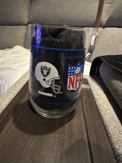 NFL Western AFC Division 1980’s Drink Glass Raiders Chiefs Broncos Chargers Seahawks