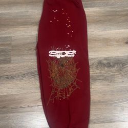 Burgendy Sp5der Sweatpants 