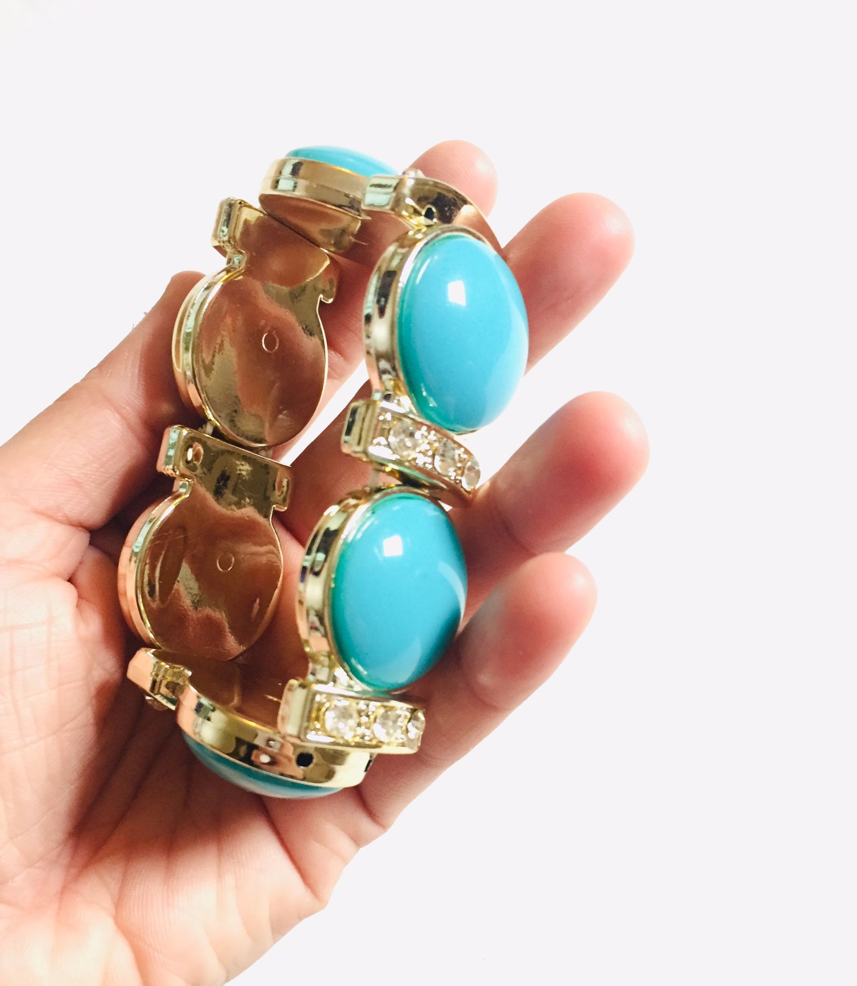 Studded cz turquoise bracelet from UK