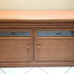 BEAUTIFUL!!🎍Rattan Sideboard Buffet Cabinet with 2 Doors 