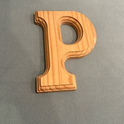 Wooden Letter “P” Decoration