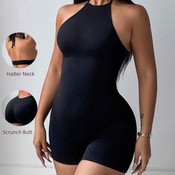 halter Top Jumpsuit (black)