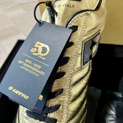 NEW Lotto Stadio 50th Anniversary Gold US Sz 8.5