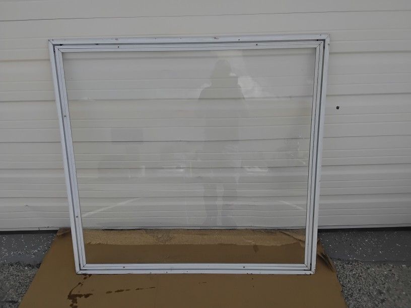 Nice White Front Storm Window 51" X 48" Very Clean Like New.