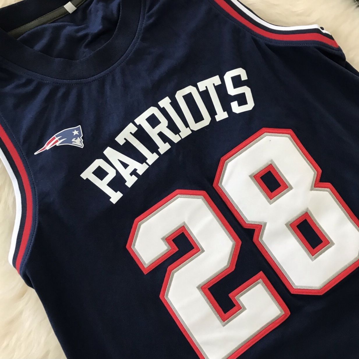 James White New England Patriots Basketball Style Jersey