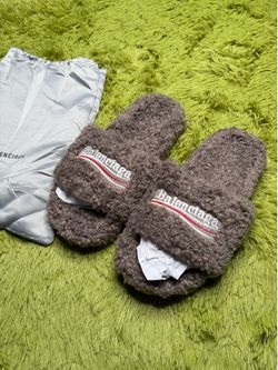 Grey Balenciaga Slides