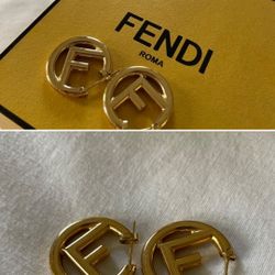 F For FENDI-GOLD METAL HOOP