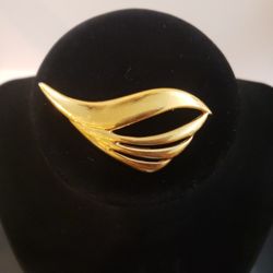 Vintage Abstract Modernist Brooch/Pin NAPIER Goldtone  2"