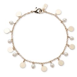 lauren ralph lauren Gold-Tone Imitation Pearl Shaky Flex Bracelet/nwt